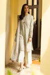 3 Piece Embroidered Raw Silk Suit