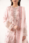3 Piece Embroidered Raw Silk Suit