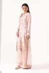 3 Piece Embroidered Raw Silk Suit