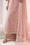 3 Piece Embroidered Organza Suit