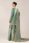 3 Piece Embroidered Raw Silk Suit