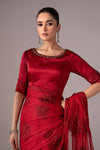 Embroidered Chiffon Saree