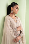 3 Piece Embroidered Raw Silk Suit
