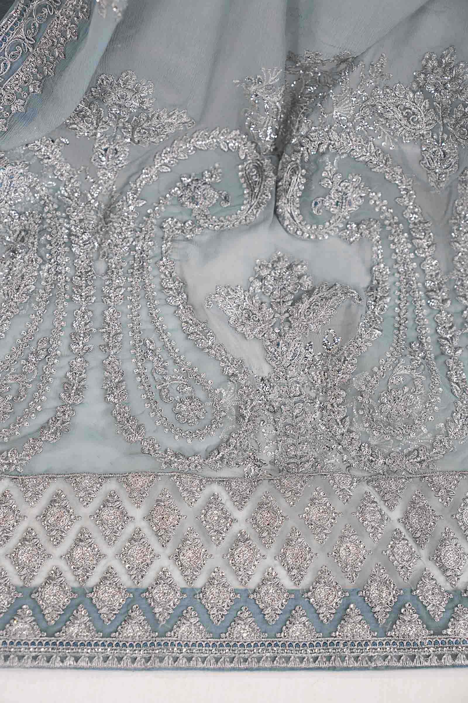 Embroidered Chiffon Saree