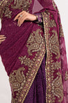 Embroidered Chiffon Saree