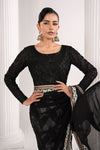 Embroidered Chiffon Saree
