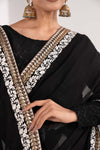 Embroidered Chiffon Saree