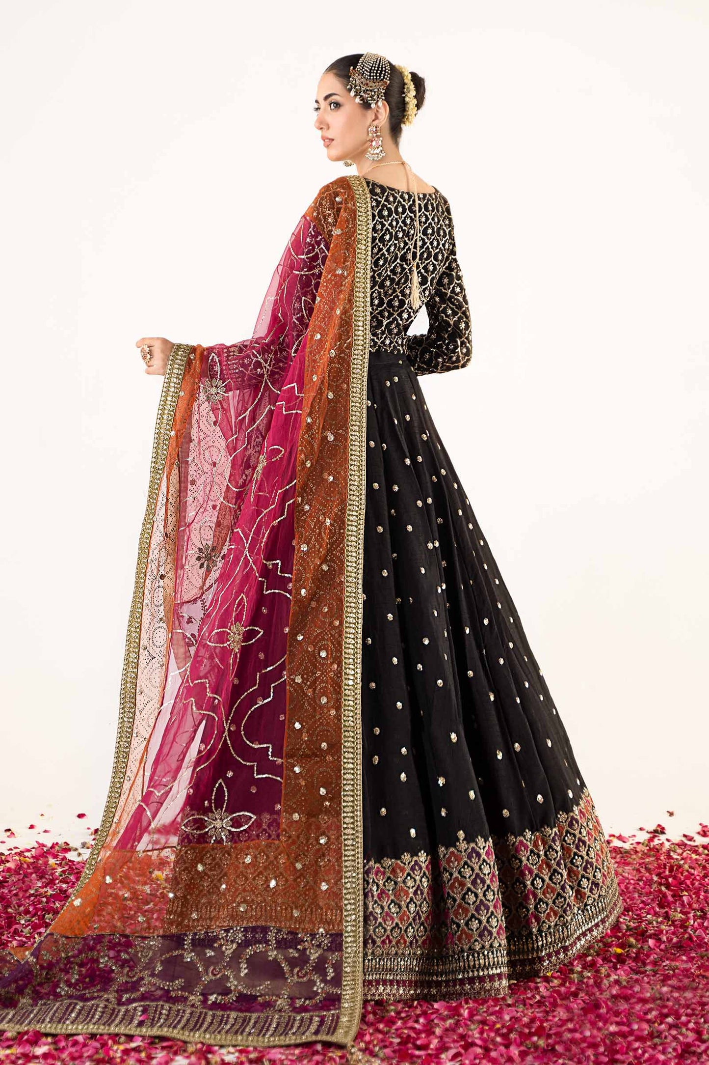 3 Piece Embroidered Raw Silk Suit