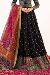 3 Piece Embroidered Raw Silk Suit