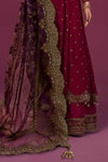 3 Piece Embroidered Raw Silk Suit