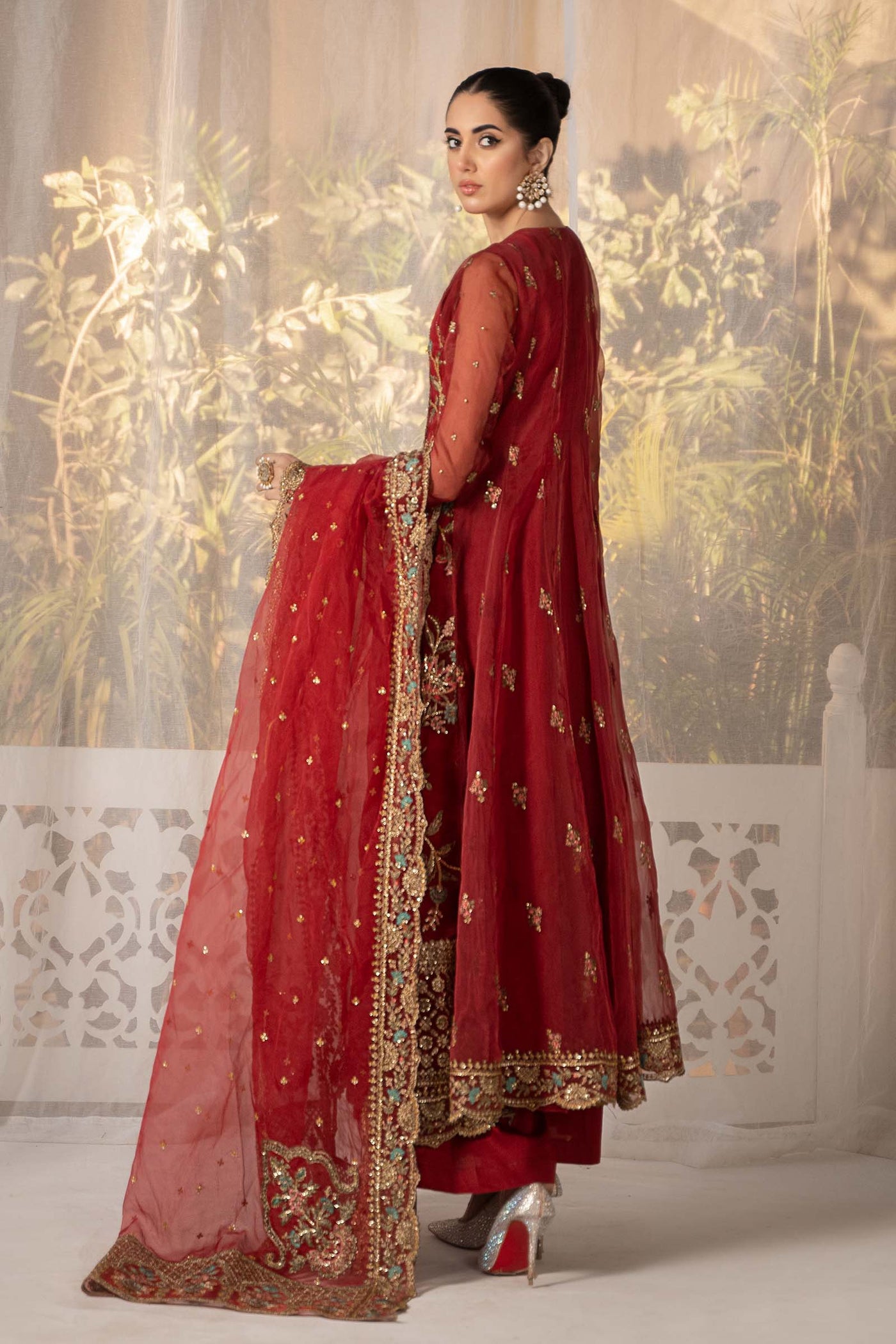 3 Piece Embroidered Organza Suit | SF-EF24-19