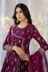 3 Piece Printed Raw Silk Suit