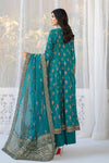 3 Piece Printed Raw Silk Suit
