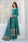 3 Piece Printed Raw Silk Suit
