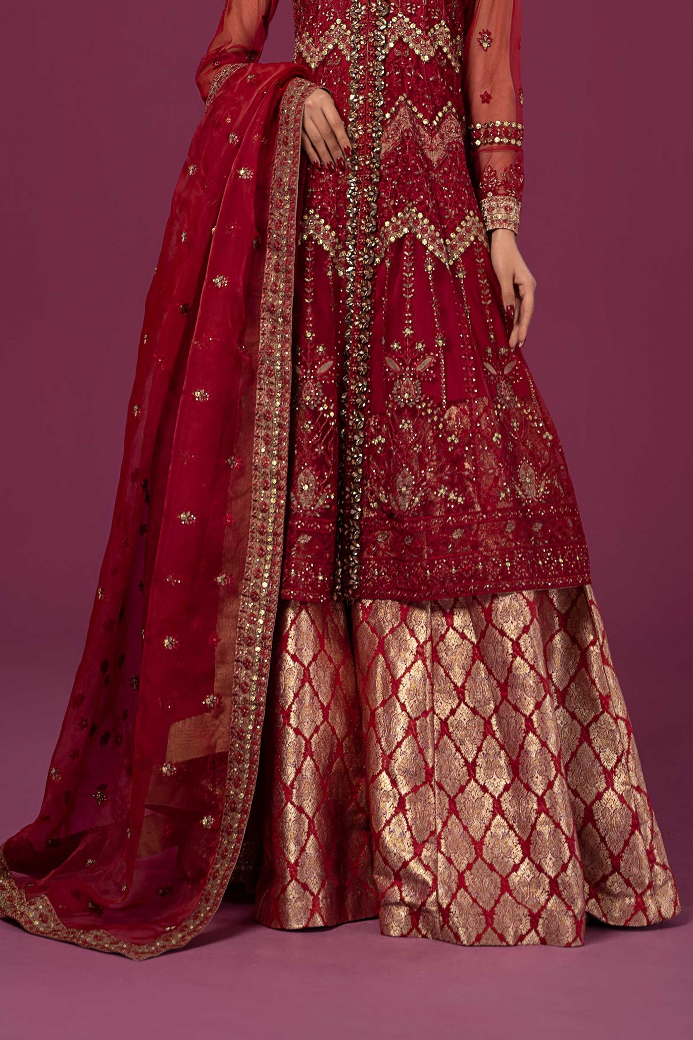 3 PIECE EMBROIDERED NET SUIT | SF-EF24-28