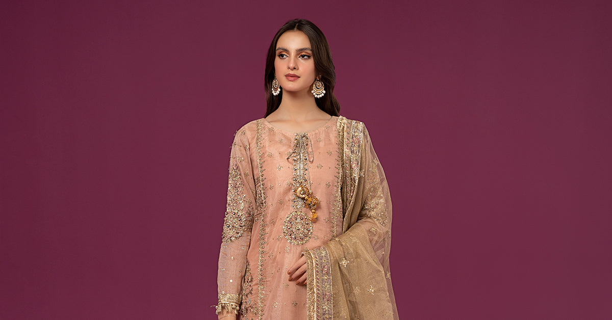 3 Piece Embroidered Masoori Suit | SF-EF24-35