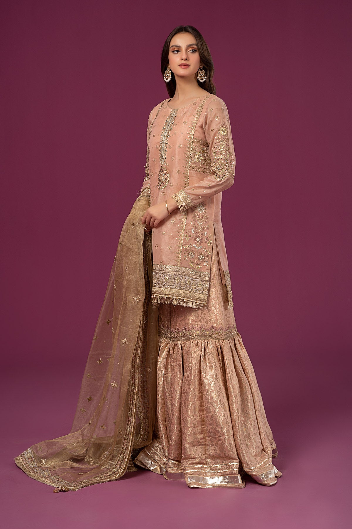 3 Piece Embroidered Masoori Suit | SF-EF24-35