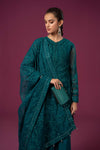 3 Piece Embroidered Organza Suit