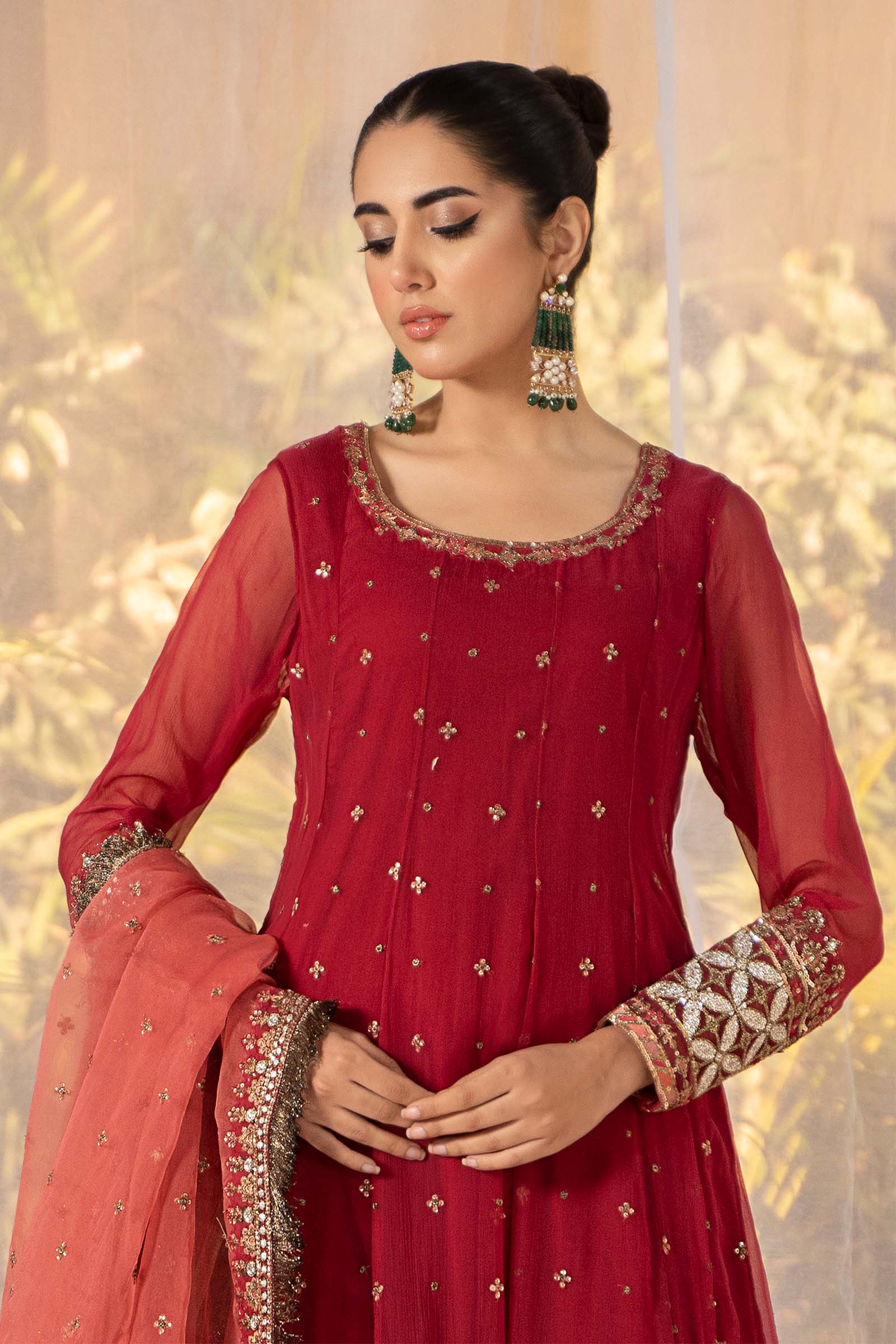 3 Piece Dyed Chiffon Suit