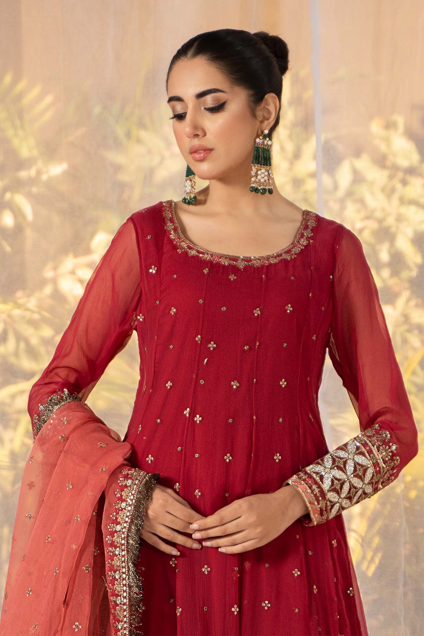 3 Piece Dyed Chiffon Suit