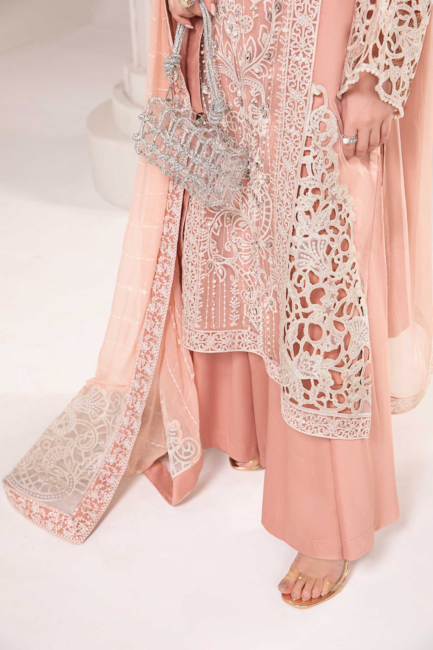 3 PIECE EMBROIDERED CHIFFON SUIT | SF-EF24-67