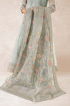 3 Piece Embroidered Organza Suit