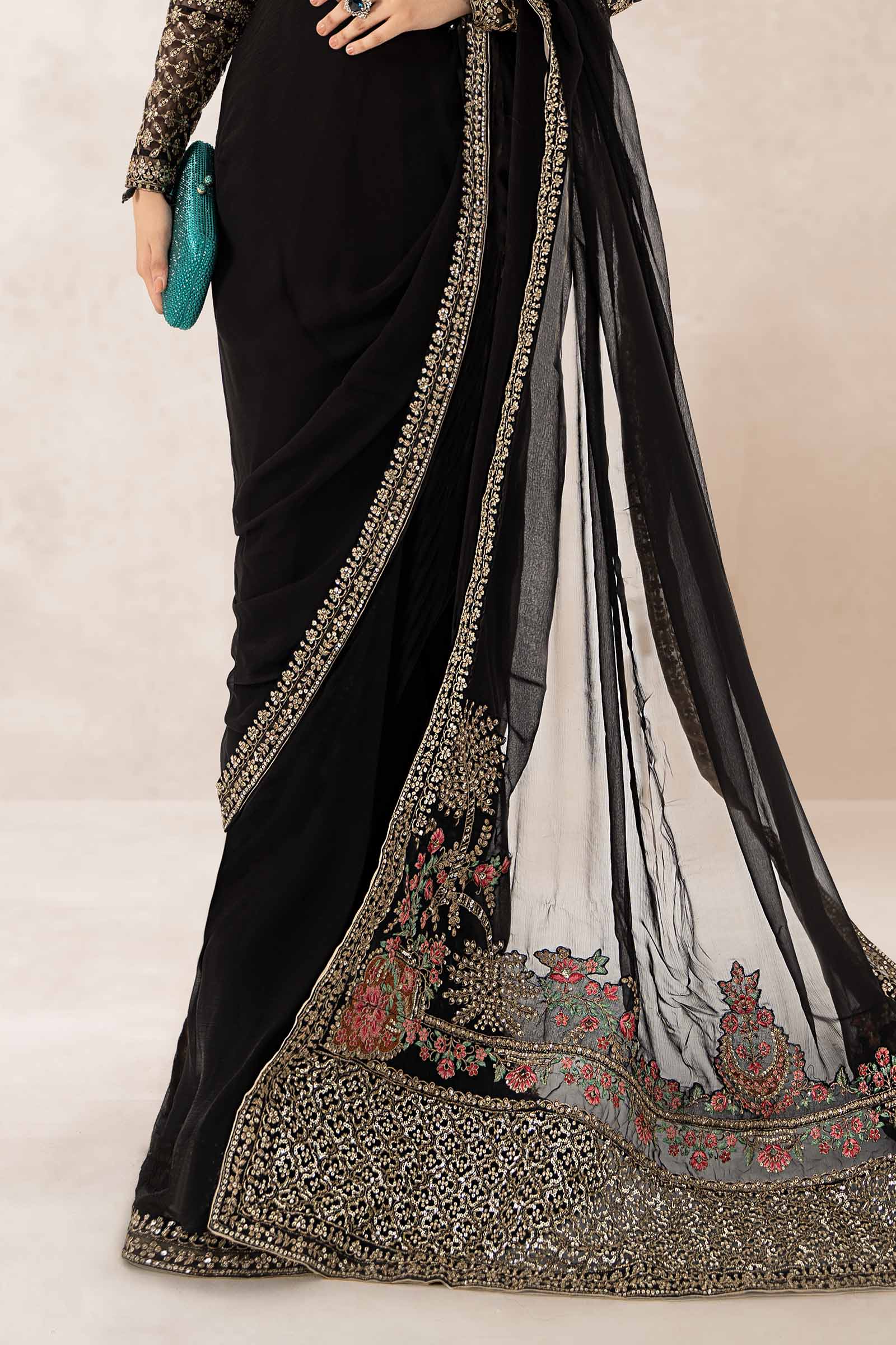 Embroidered Organza Saree