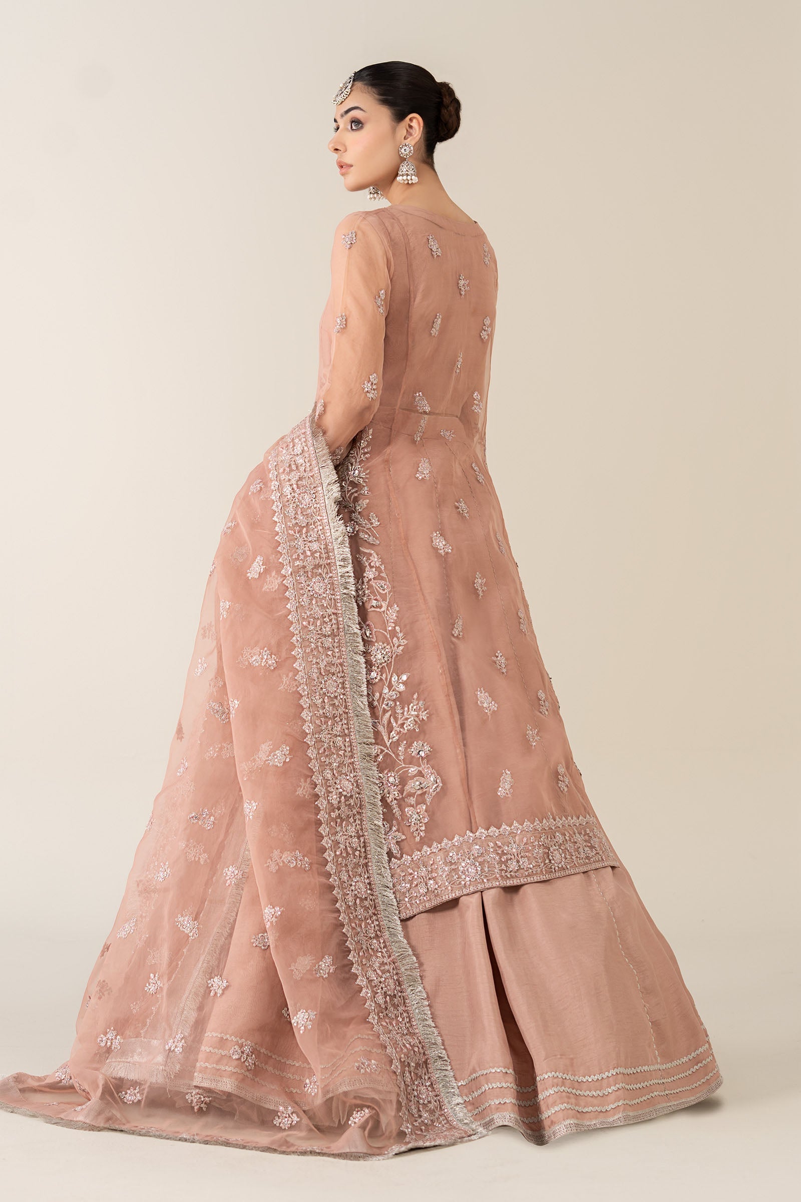 3 Piece Embroidered Organza Suit