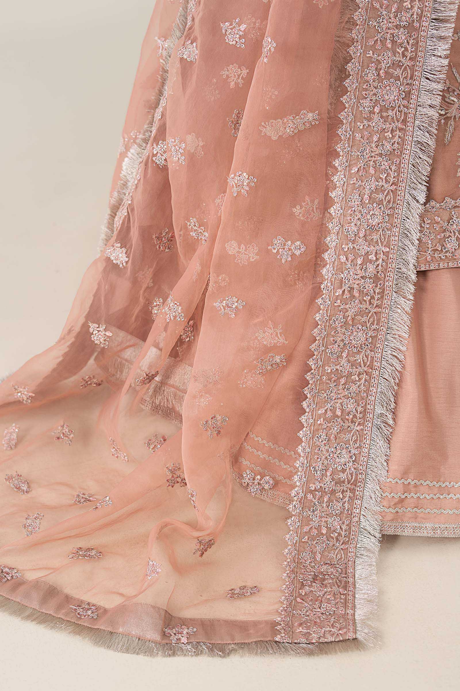 3 Piece Embroidered Organza Suit