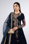 3 Piece Embroidered Velvet Suit