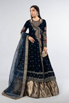 3 Piece Embroidered Velvet Suit