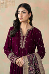 3 Piece Embroidered Velvet Suit