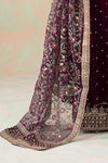 3 Piece Embroidered Velvet Suit