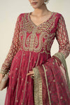 3 Piece Embroidered Net Suit