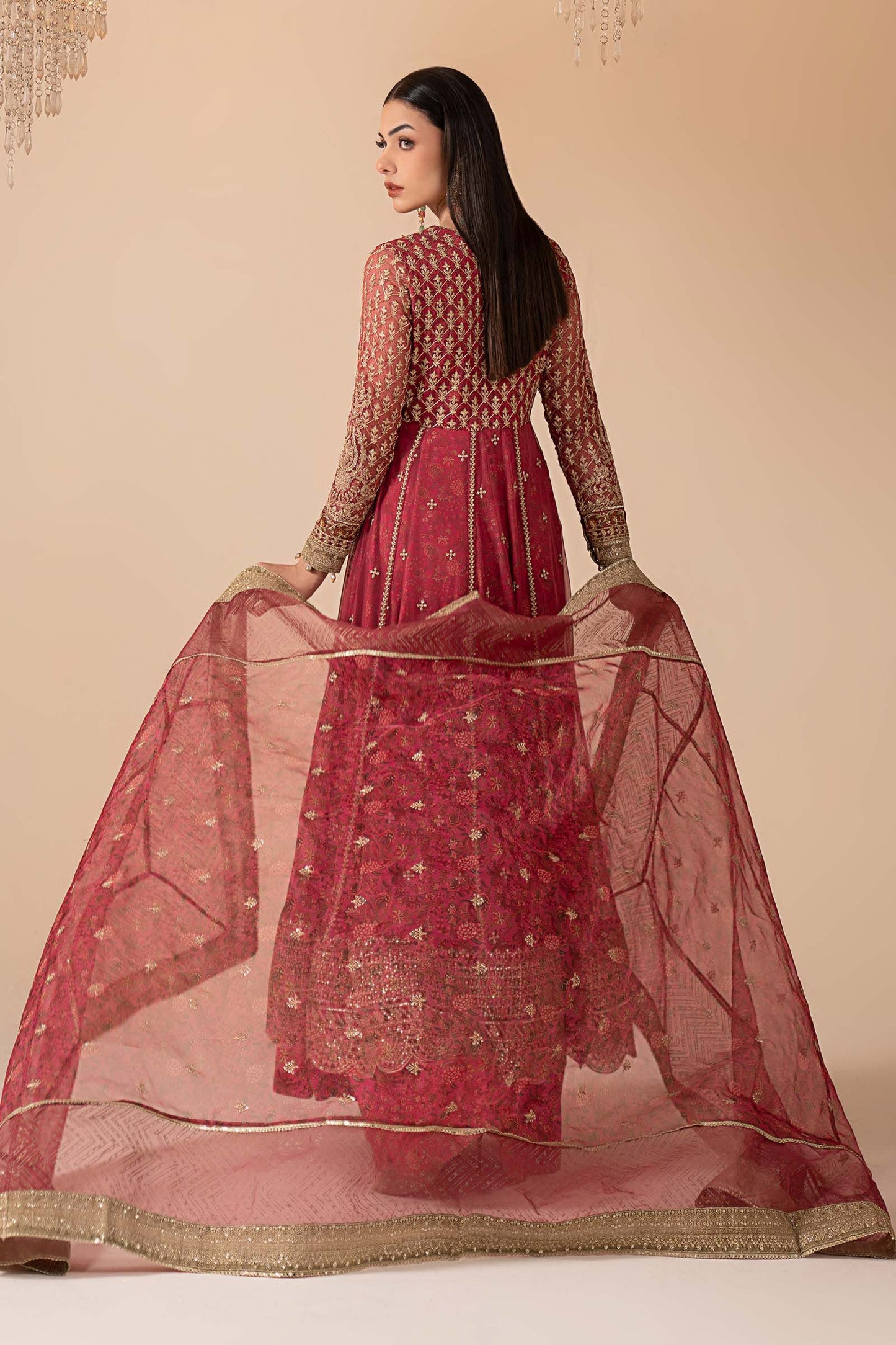 3 Piece Embroidered Net Suit