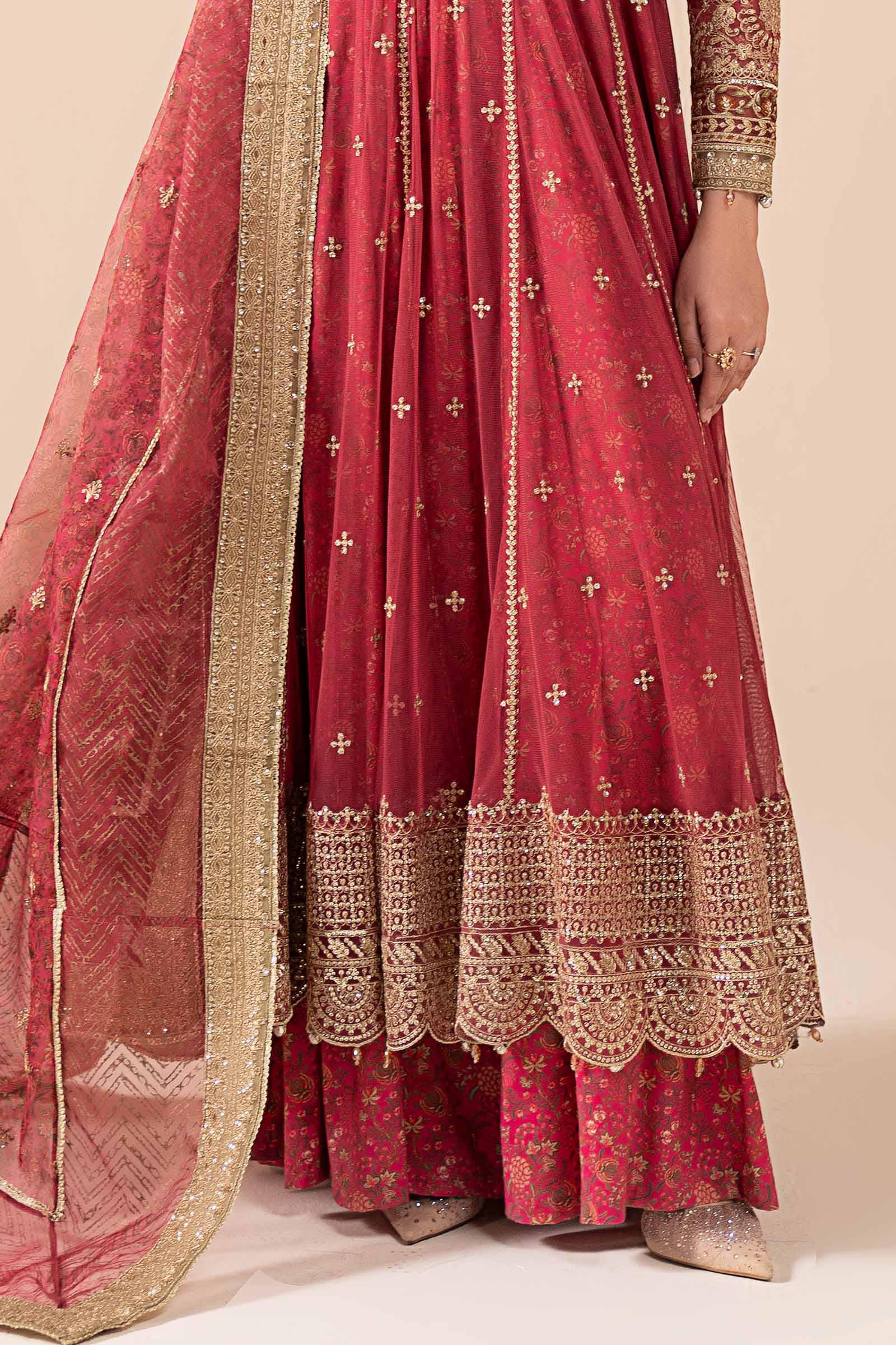 3 Piece Embroidered Net Suit