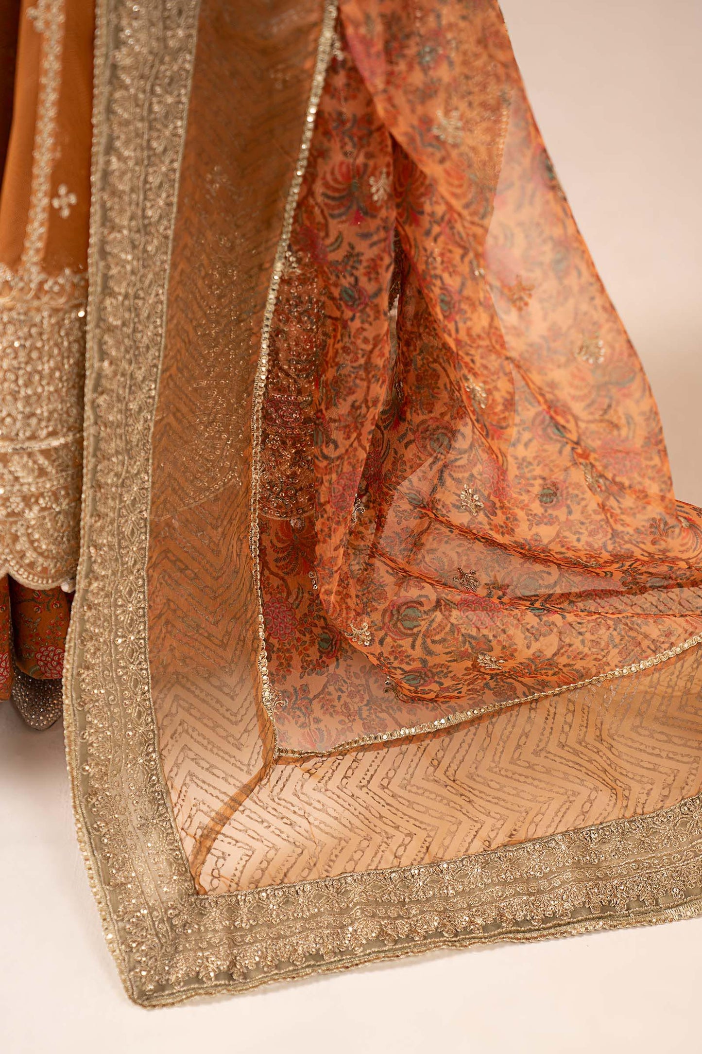 3 Piece Embroidered Net Suit