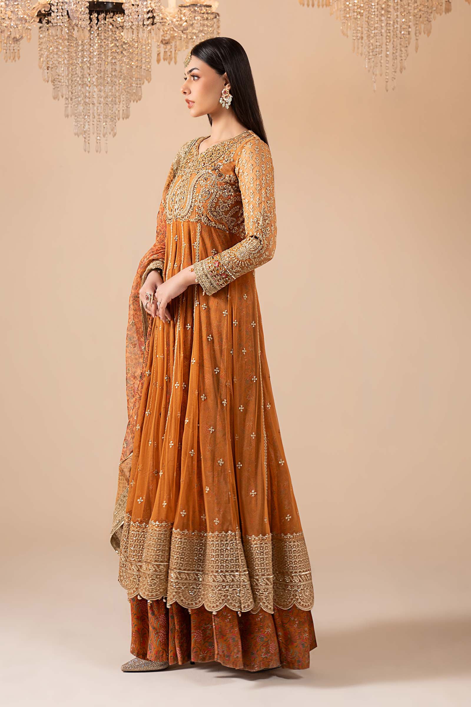 3 Piece Embroidered Net Suit