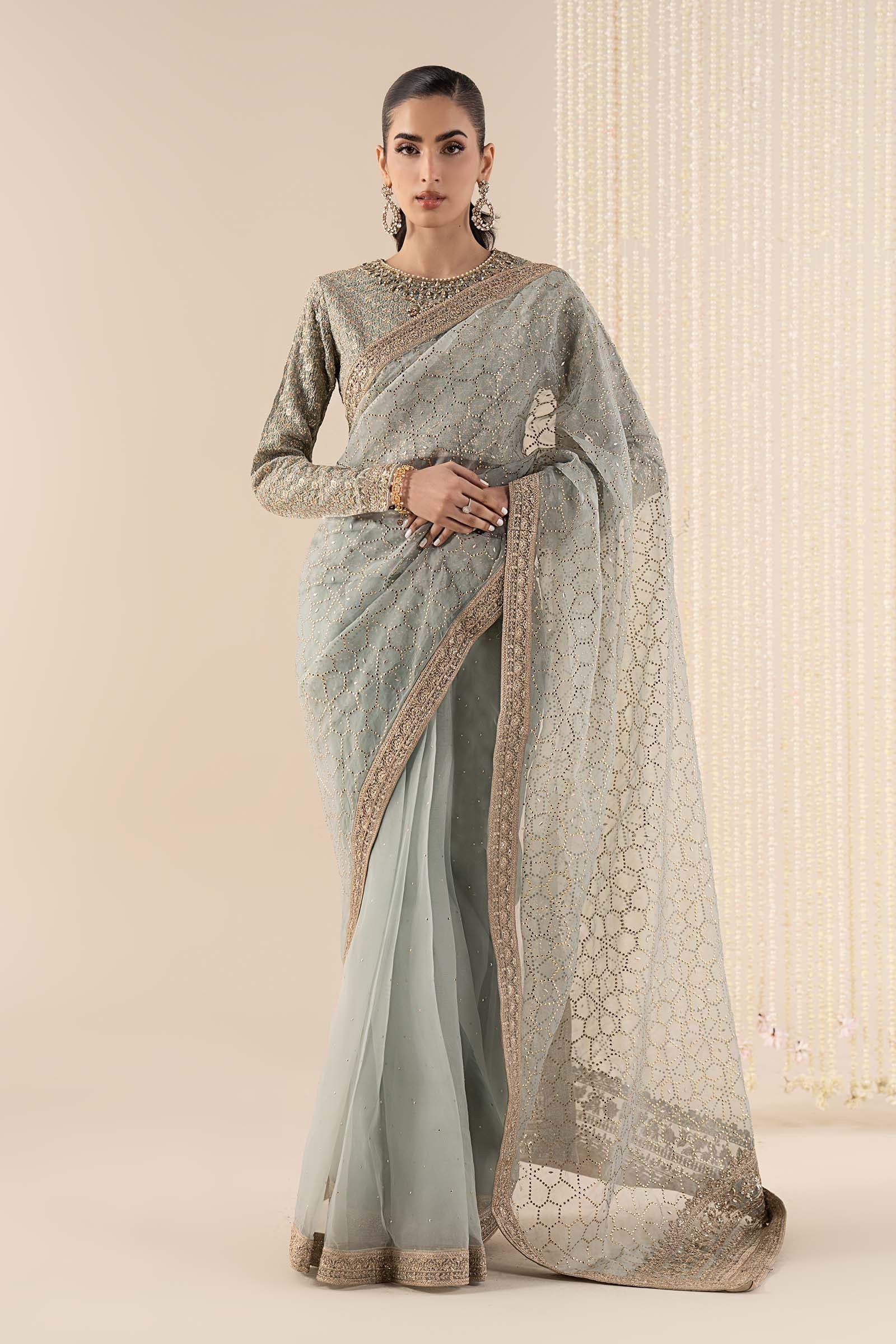3 Piece Embroidered Raw Silk Suit
