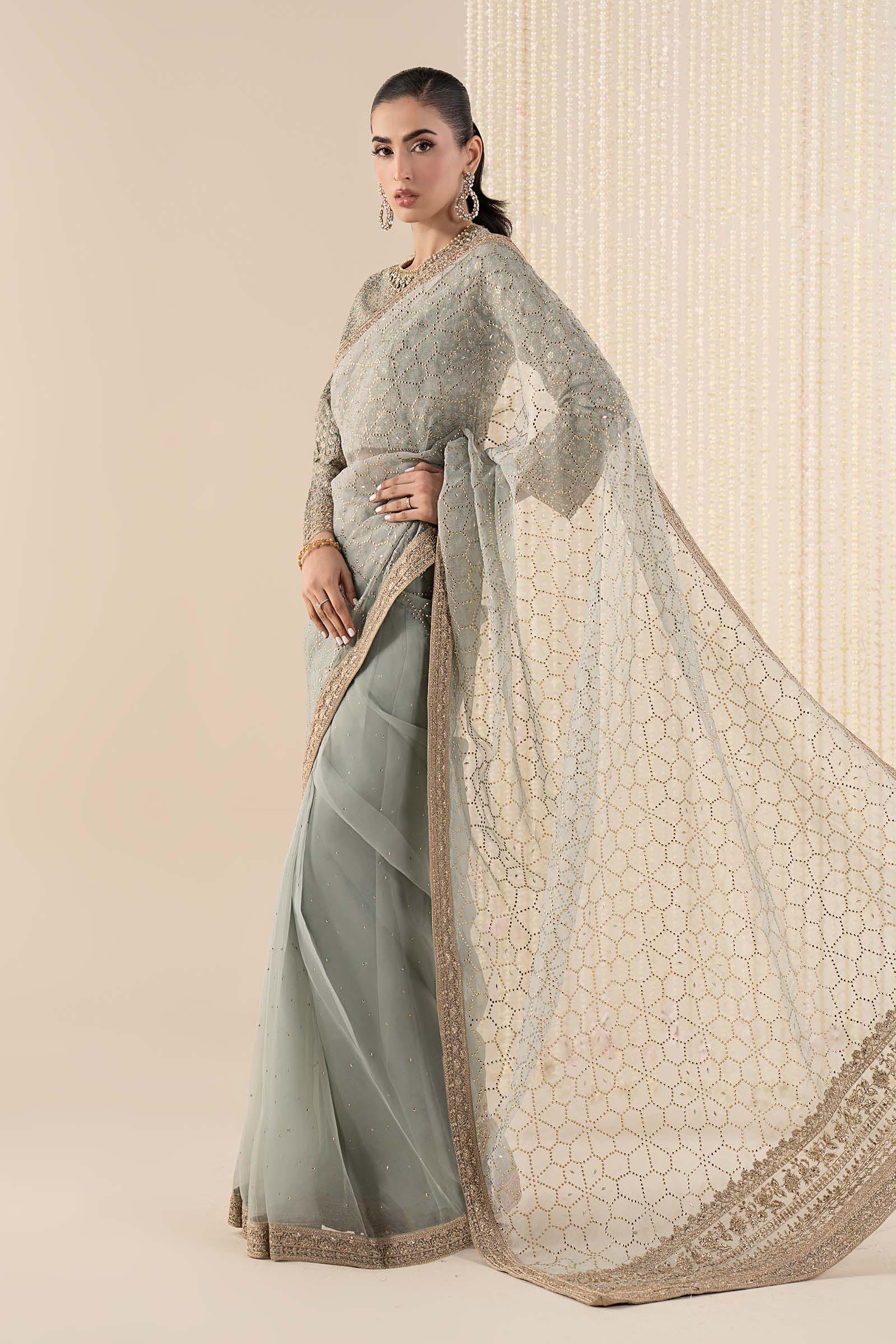 3 Piece Embroidered Raw Silk Suit