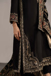 3 Piece Embroidered Raw Silk Suit