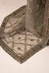 3 Piece Embroidered Zari Net Suit