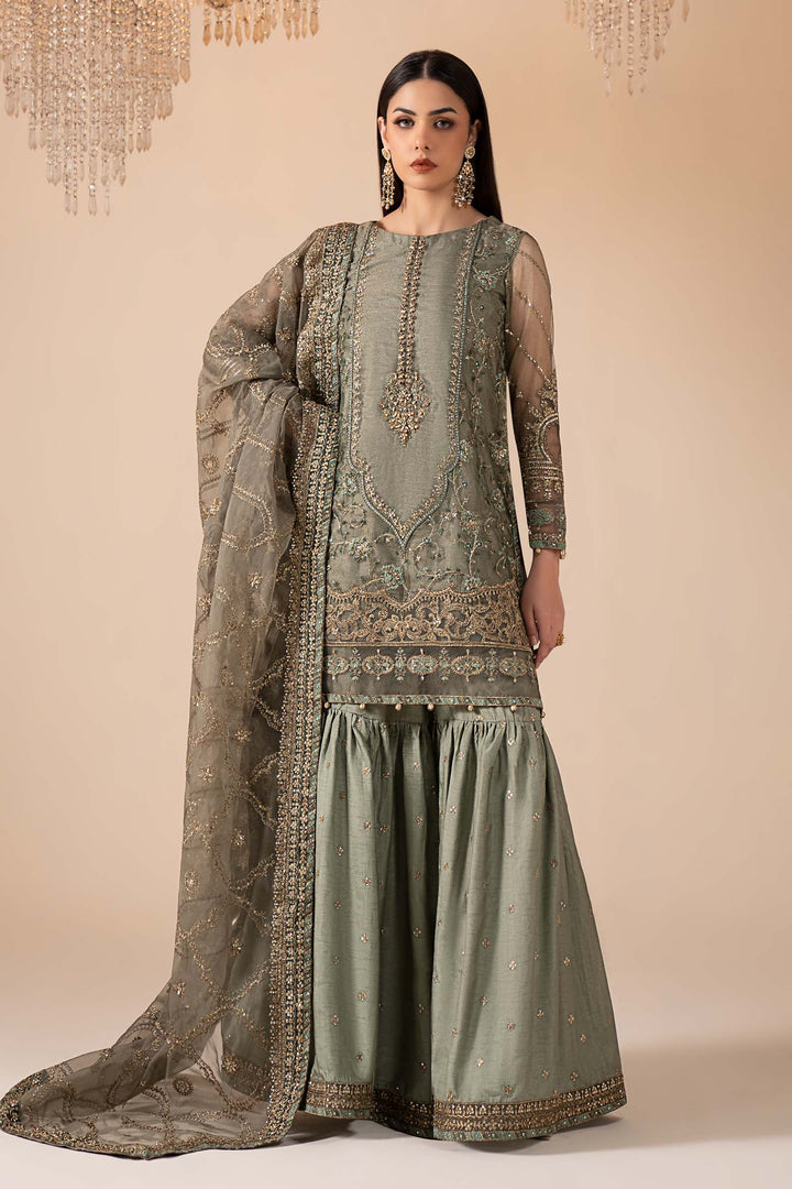 3 Piece Embroidered Zari Net Suit All Products SFW24R1-ESM-TEL