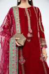 3 Piece Embroidered Velvet Suit