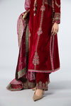 3 Piece Embroidered Velvet Suit
