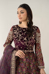 3 Piece Embroidered Velvet Suit
