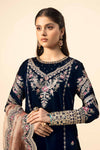 3 Piece Embroidered Velvet Suit