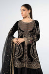 3 Piece Embroidered Velvet Suit