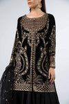 3 Piece Embroidered Velvet Suit