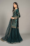 3 Piece Embroidered Velvet Suit